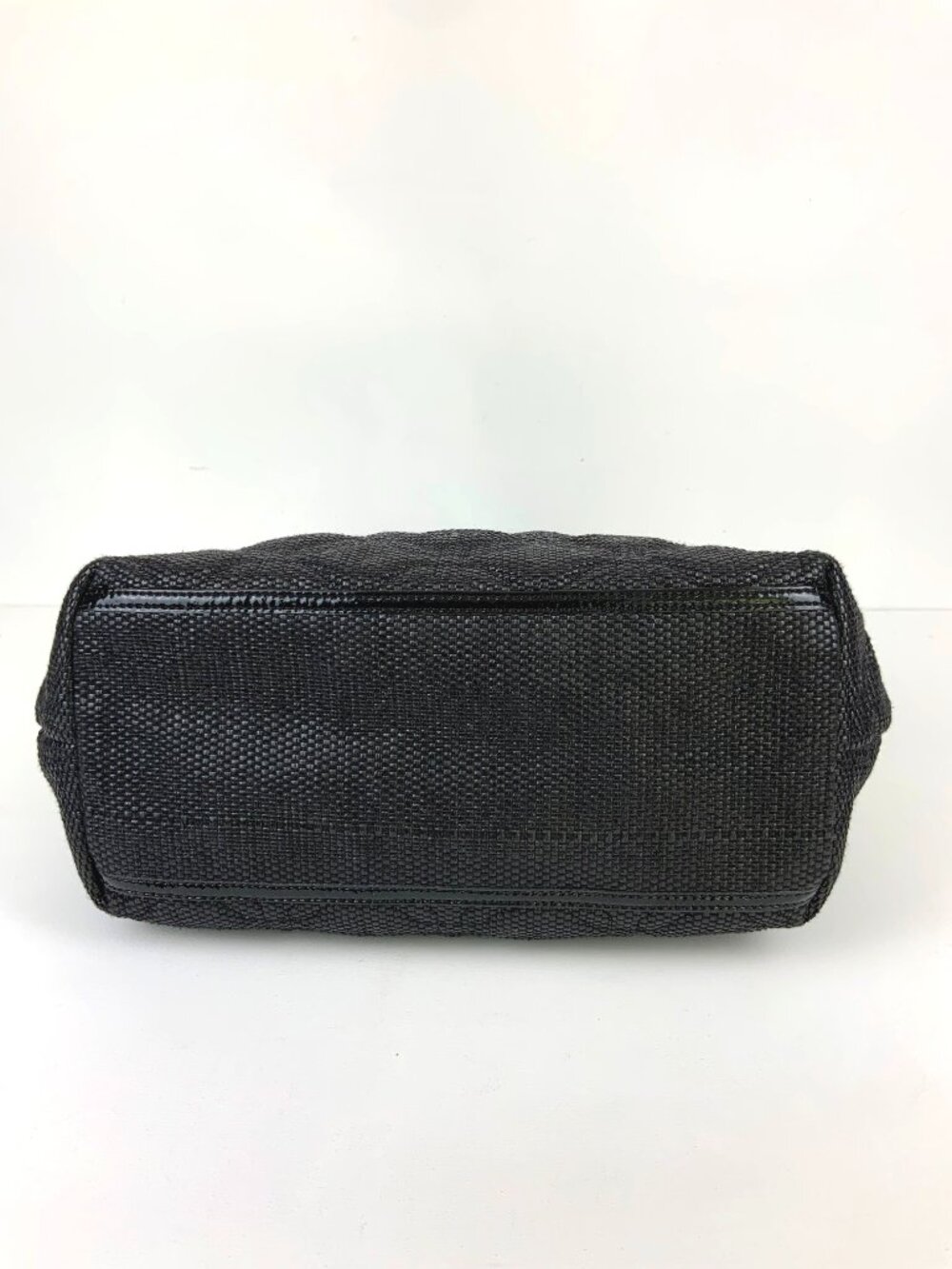 Kate Spade New York Black Quilted Woven Straw Satchel Hand Bag - Picture 7 of 16